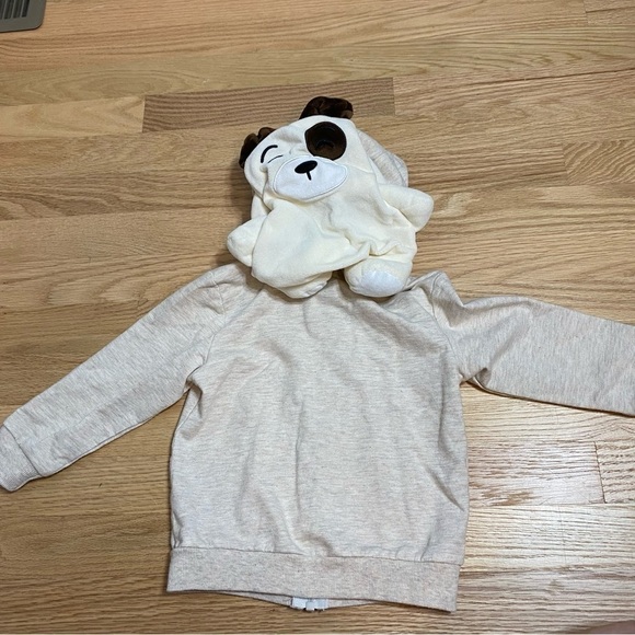 Wonder Nation Sweatshirt Folds into Plush Dog Sz 2T Cream Tan Stuffed Hooded - Picture 4 of 5